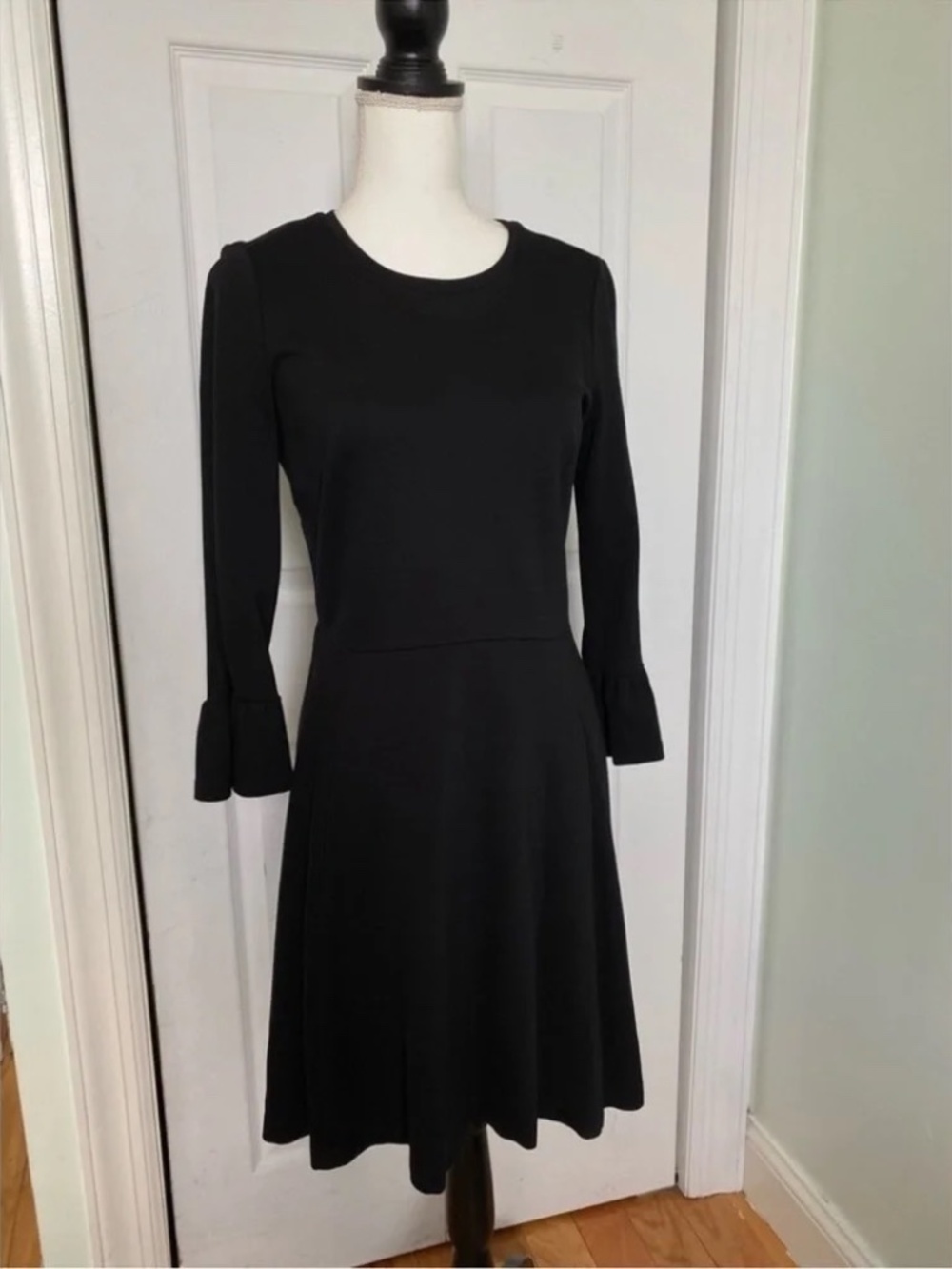 Kate Spade Broome street black dress fit and flair silhouette